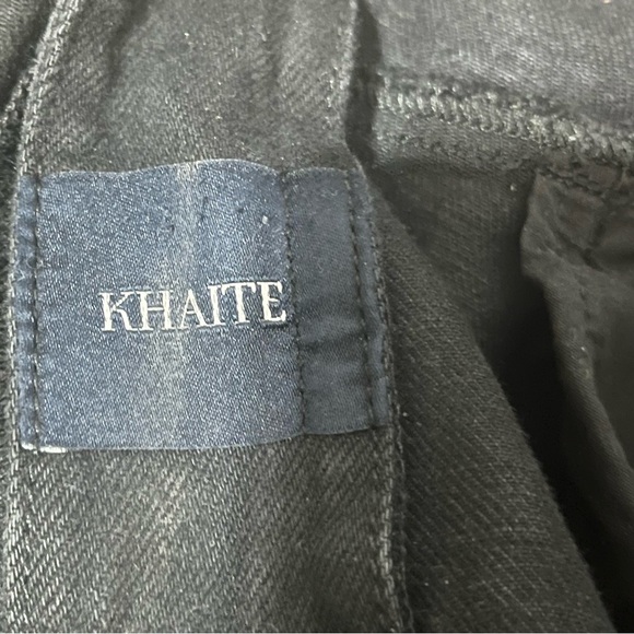KHAITE Isla high-rise wide-leg Black Wide-Leg Jeans Size 26 - Picture 8 of 8